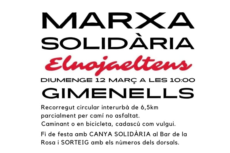 Marxa solidària per l'EM a Gimenells